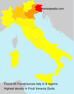Surname Favret in Italy Surname Favret in Italy