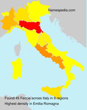 Surname Feccia in Italy Surname Feccia in Italy