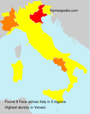 Surname Fece in Italy Surname Fece in Italy