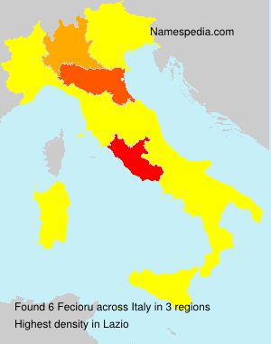 Surname Fecioru in Italy Surname Fecioru in Italy