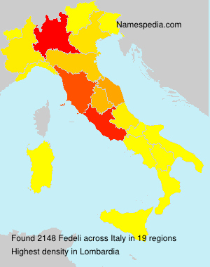 Surname Fedeli in Italy Surname Fedeli in Italy
