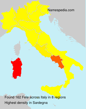 Surname Fele in Italy Surname Fele in Italy