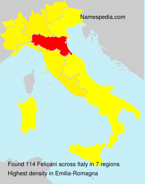 Surname Felicani in Italy Surname Felicani in Italy