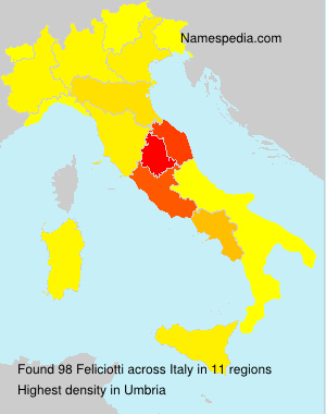 Surname Feliciotti in Italy Surname Feliciotti in Italy