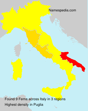 Surname Fema in Italy