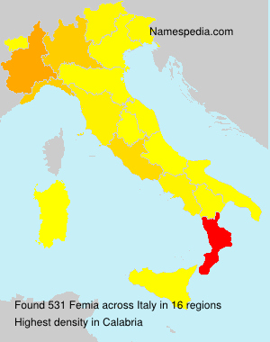 Surname Femia in Italy