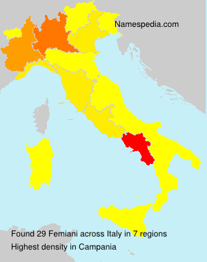 Surname Femiani in Italy Surname Femiani in Italy