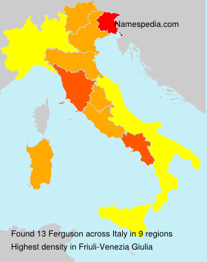 Surname Ferguson in Italy Surname Ferguson in Italy