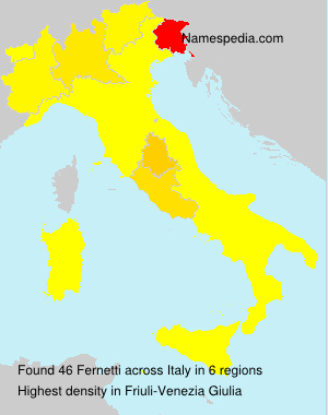 Surname Fernetti in Italy Surname Fernetti in Italy
