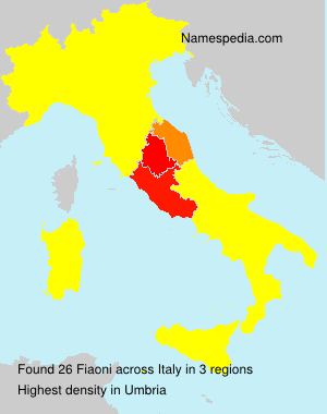 Surname Fiaoni in Italy Surname Fiaoni in Italy
