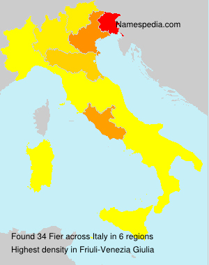 Surname Fier in Italy Surname Fier in Italy