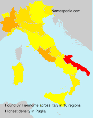 Surname Fiermonte in Italy Surname Fiermonte in Italy