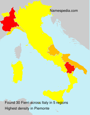 Surname Fierri in Italy Surname Fierri in Italy