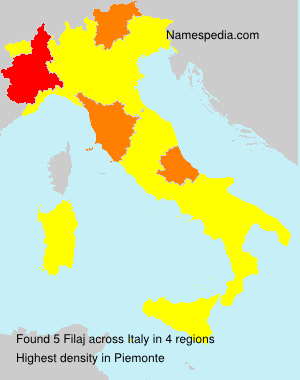 Surname Filaj in Italy Surname Filaj in Italy