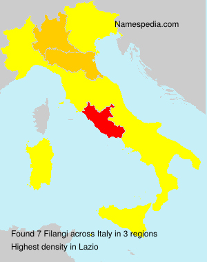 Surname Filangi in Italy Surname Filangi in Italy