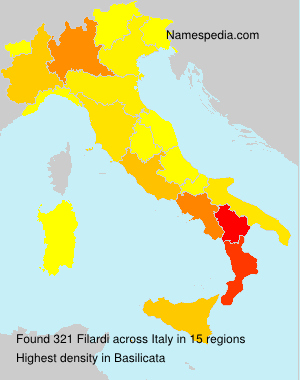 Surname Filardi in Italy Surname Filardi in Italy