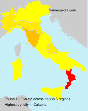 Surname Filareto in Italy Surname Filareto in Italy