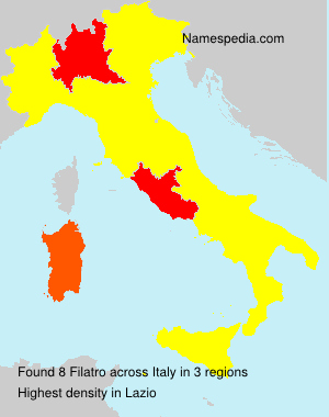 Surname Filatro in Italy