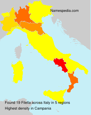 Surname Filella in Italy Surname Filella in Italy