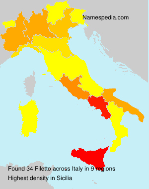 Surname Filetto in Italy Surname Filetto in Italy
