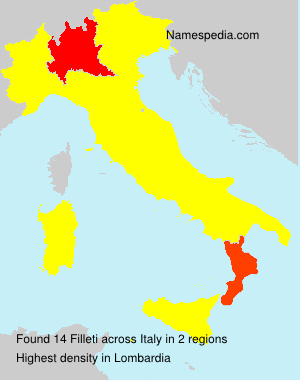 Surname Filleti in Italy Surname Filleti in Italy