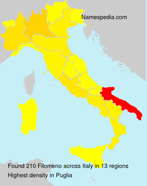 Surname Filomeno in Italy Surname Filomeno in Italy