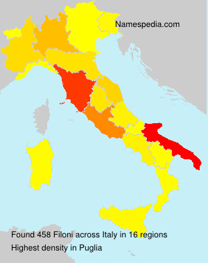 Surname Filoni in Italy Surname Filoni in Italy