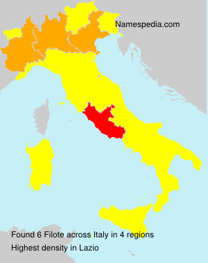 Surname Filote in Italy Surname Filote in Italy