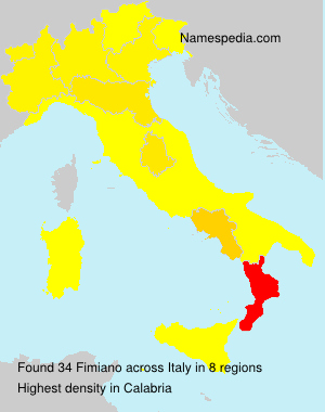 Surname Fimiano in Italy