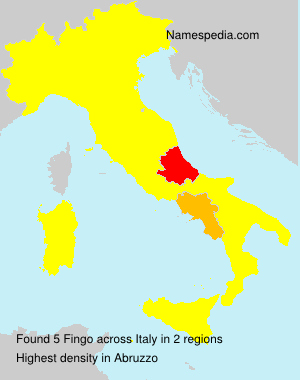 Surname Fingo in Italy Surname Fingo in Italy
