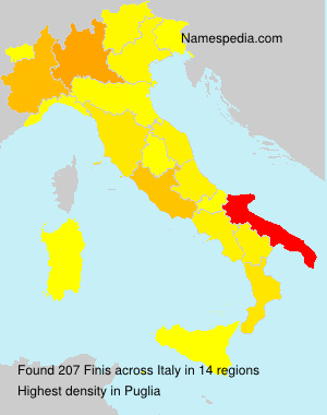 Surname Finis in Italy Surname Finis in Italy