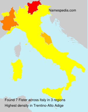 Surname Fister in Italy Surname Fister in Italy
