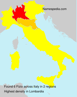 Surname Fizio in Italy