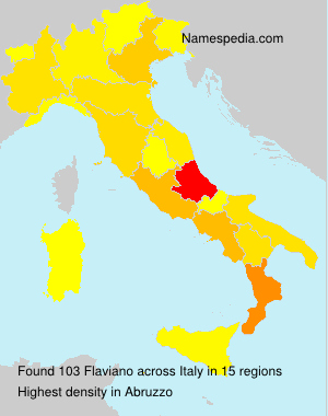 Surname Flaviano in Italy Surname Flaviano in Italy