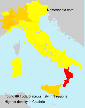 Surname Fodaro in Italy Surname Fodaro in Italy