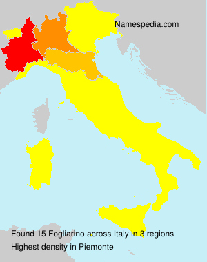 Surname Fogliarino in Italy Surname Fogliarino in Italy