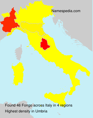 Surname Fongo in Italy Surname Fongo in Italy