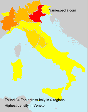 Surname Fop in Italy Surname Fop in Italy