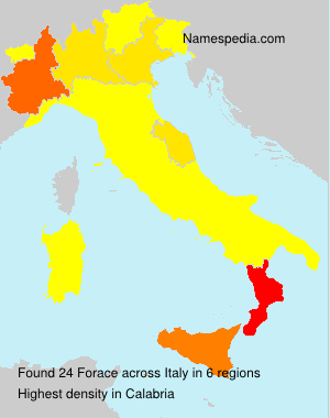 Surname Forace in Italy Surname Forace in Italy