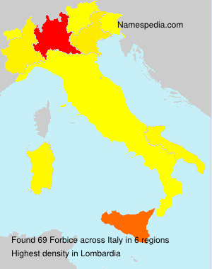 Surname Forbice in Italy Surname Forbice in Italy