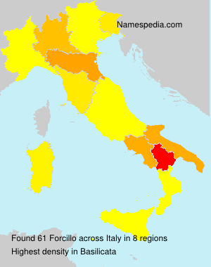 Surname Forcillo in Italy Surname Forcillo in Italy