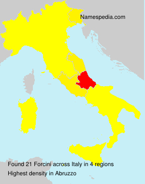 Surname Forcini in Italy Surname Forcini in Italy