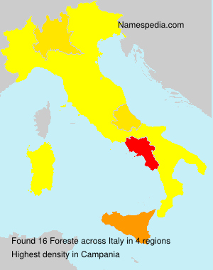 Surname Foreste in Italy Surname Foreste in Italy