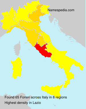 Surname Forieri in Italy