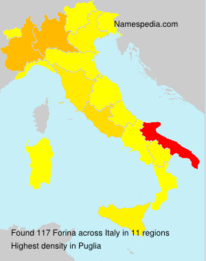 Surname Forina in Italy Surname Forina in Italy