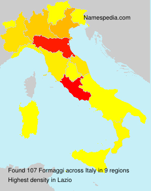Surname Formaggi in Italy Surname Formaggi in Italy