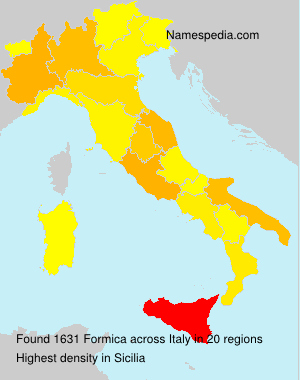 Surname Formica in Italy Surname Formica in Italy
