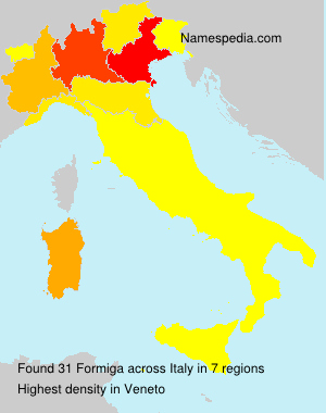 Surname Formiga in Italy Surname Formiga in Italy