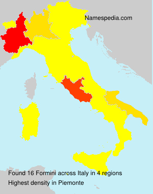 Surname Formini in Italy Surname Formini in Italy