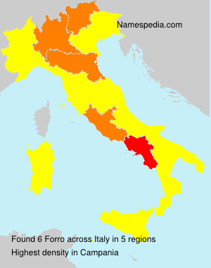 Surname Forro in Italy Surname Forro in Italy